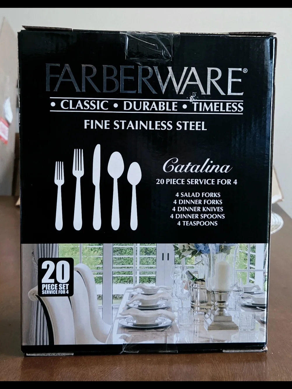 Farberware Stainless Steel 20-Piece Flatware Set - Silver